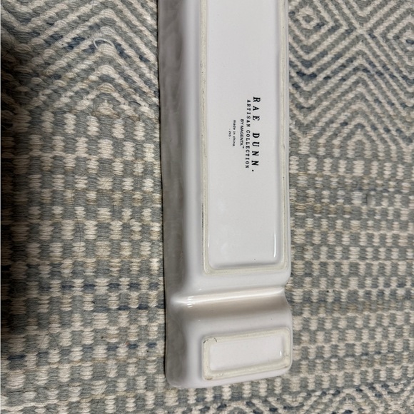 Rae Dunn "INSPIRE" Divided Dish 2 Section Tray Ivory - Picture 3 of 3